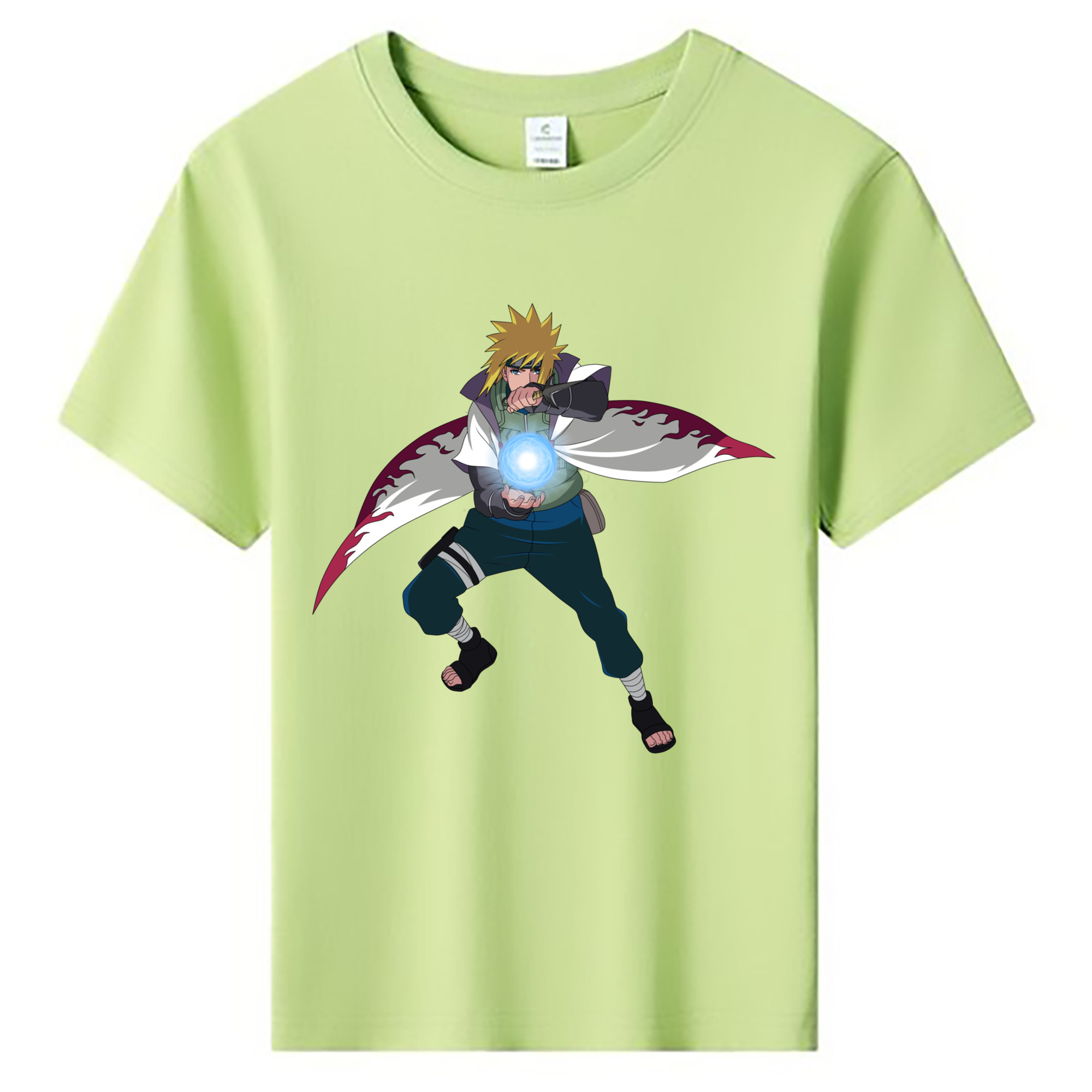 （画像用） NARUTO -ナルト- 波風 ミナト Namikaze Minato 綿100％キッズTシャツ（フロントプリント）